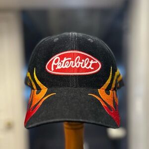 Peterbilt Black Cap with Flame Design